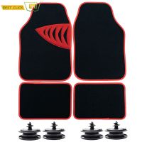 Set Car Floor Mat พรม Mats Universal Cover Protector Nonslip Pad คลิป Fastener Seat ด้านหน้าด้านหลัง Liner Trunk Boot Auto Styling