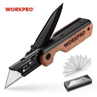 WORKPRO Multifunction Folding Knife Portable Pocket Knife Electrician Utility Knife With 10PC Blades Paper Cutter DIY Hand Tools