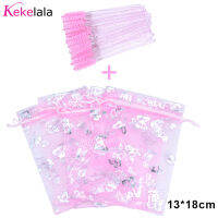 Kekelala ขายส่ง2 in 1คริสตัลขนตามาสคาร่าแปรงคันและ organza ขนตาผีเสื้อกระเป๋าชุดสำหรับบรรจุขนตา