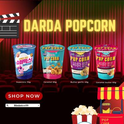 ป๊อปคอร์น darda set 4รสชาติ กินเพลินยกแก๊ง korea popcorn Darda 1 set/4 flavor 스팝콘