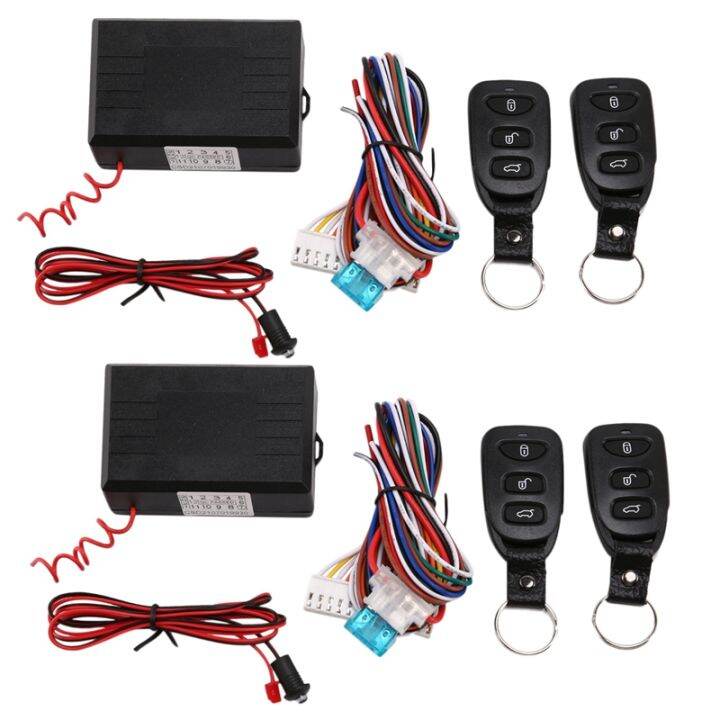 2x-universal-car-alarm-systems-door-lock-keyless-entry-system-central-locking-with-remote-control