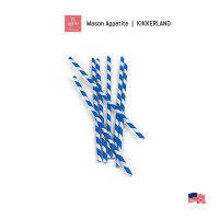 255173 Kikkerland 144 Count Blue Paper Straws หลอดกระดาษรักษ์โลก สีฟ้า