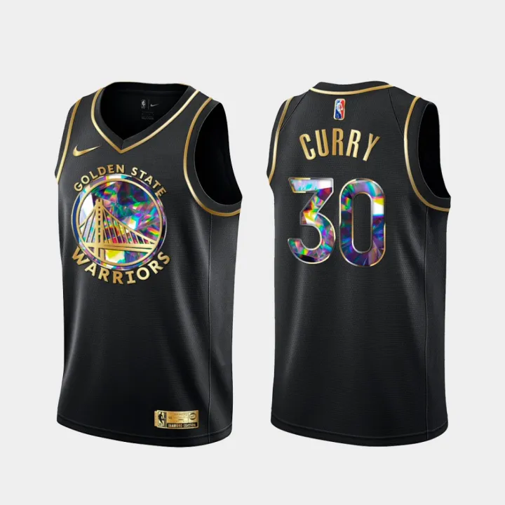 JORDAN,CURRY,JAMES Diamond Logo 2021-22 NBA 75th Season Jersey Black ...