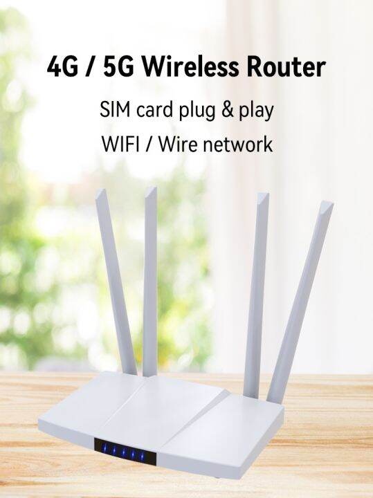 4grouter4เสา-เราเตอร์4เสาใส่ซิม-300mbps-รองรับ-4g-5g-รองการใช้งานสูงสุด-32-อุปกรณ์