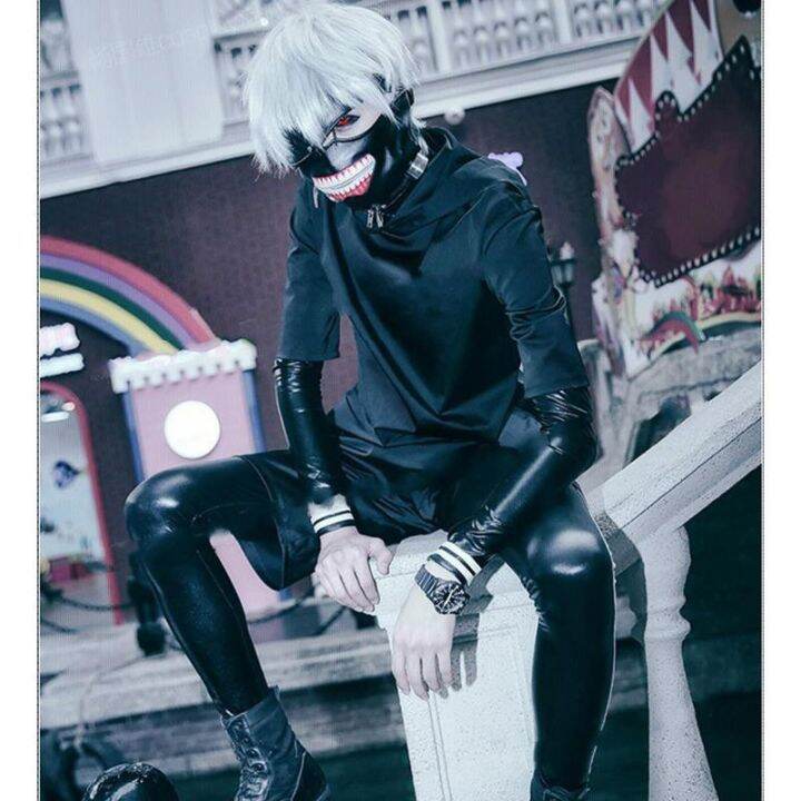 Anime Tokyo Ghoul Ken Kaneki Combat Suit Cosplay Costume – Cosplay