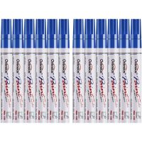 Blue Paint Pens Paint Markers 12 pcs Waterproof Oil-Based Paint Pen Set Quick Dry and Permanent Markers for Rock Painting