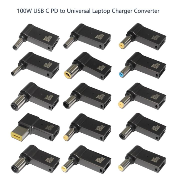 หัวต่อปลั๊กอะแดปเตอร์ชาร์จเร็ว-type-c-usb-100w-ตัวแปลง-charger-laptop-usb-c-แบบสากลสำหรับ-lenovo-แจ็คเชื่อมต่อ