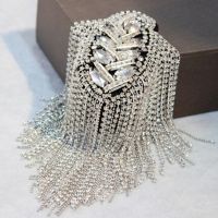 【YF】 Shoulder Brooch Tassels Rhinestones Jewelry Epaulet Clothing Accessories Brooches