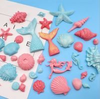 Ocean cake decoration fondant mold mermaid tail shell starfish chocolate silicone mold glue drop mold soap mold Bread Cake  Cookie Accessories