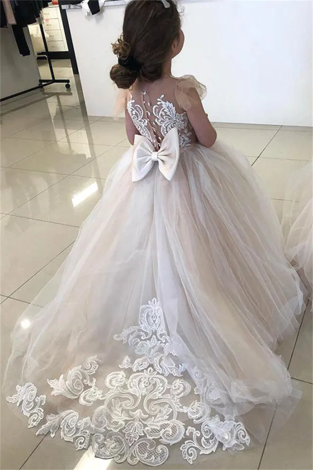 Flower Girl Dress for Kids Wedding Baby Girl Dress Birthday Party Dres –  Bennys