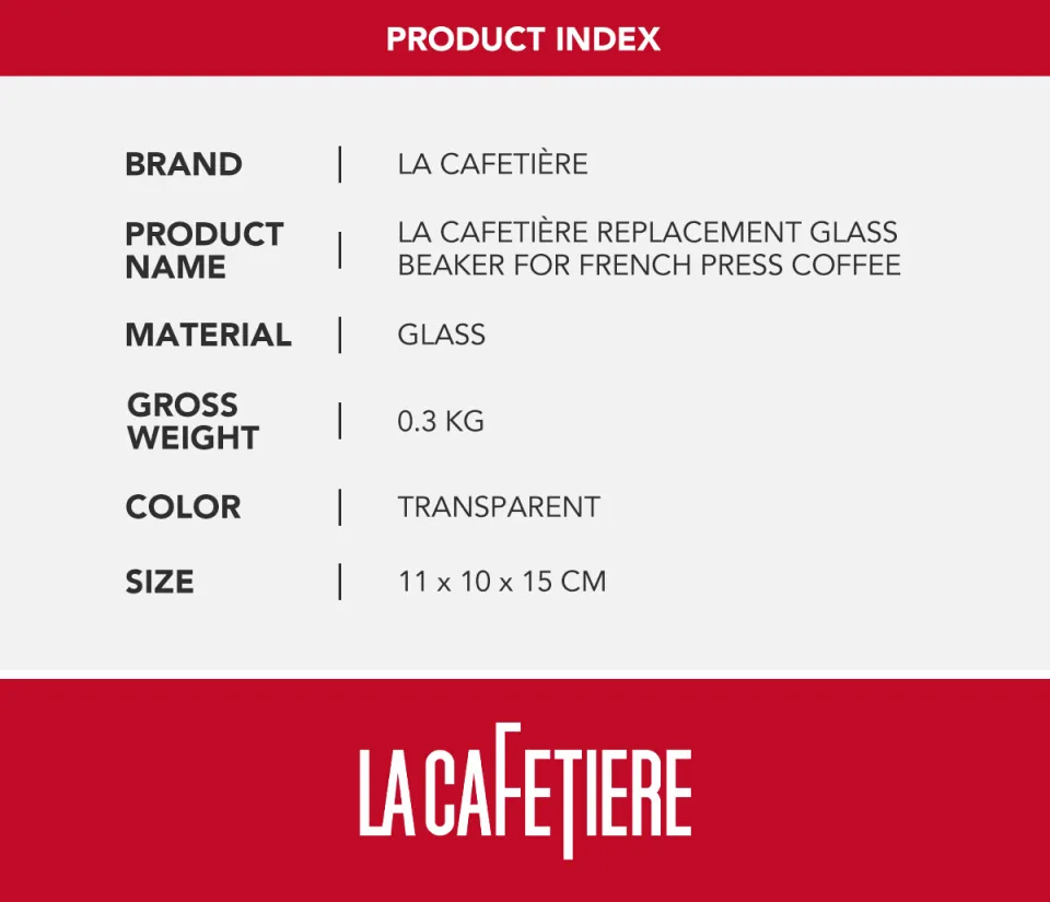 La cafetiere hotsell replacement glass