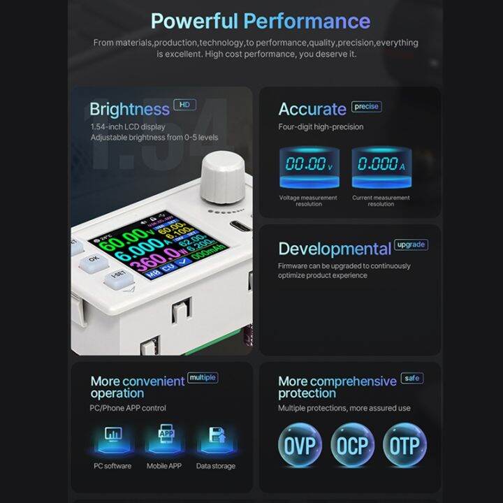 rk6006-bt-digital-control-power-supply-buck-converter-60v-6a-4-digit-comm-adjustable-dc-to-dc-step-down-voltage-bench