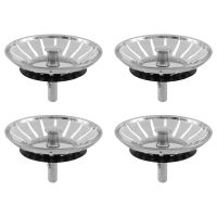 4X Diameter 78MM Stainless Steel Kitchen Sink Strainer Stopper Waste Plug Sink Filter