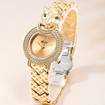 HotMISSFOX เสือดาว3D B Ling เพชรควอตซ์ผู้หญิงนาฬิกาแฟชั่นลำลองสุภาพสตรีดูหญิงควอตซ์ทองนาฬิกาเครื่องประดับผู้หญิงนาฬิกา
