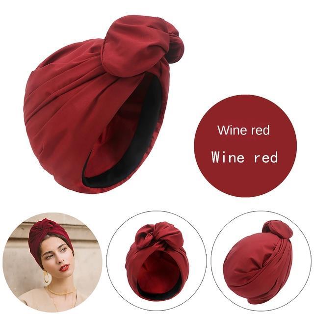 yf-bonnet-women-turban-pure-color-casual-lady-headscarf-hat-adult-fashion-cap-french-with-more-belt-method-spot-goods