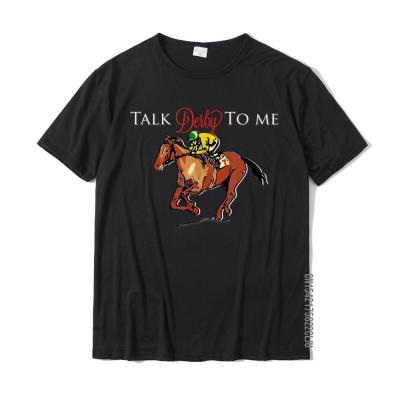Funny Talk Derby To Me Racehorse Shirt For Derby Party T Shirts Fashion Group Cotton Boy Tops Shirt Slim Fit