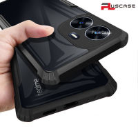 PlusCase สำหรับ Realme C55 เคสเบาะลมฮาร์ดคริสตัลใสกลับขอบนุ่มกันกระแทกป้องกันเต็มเคสใส่โทรศัพท์