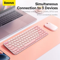 Baseus ผู้สร้างคีย์บอร์ดไร้สายแบบมัลติอุปกรณ์สำหรับ Windows, Apple IOS,Apple ทีวี Android หรือ Chrome,บลูทูธ,การออกแบบที่ประหยัดพื้นที่ขนาดกะทัดรัด,PC/Mac/แล็ปท็อป/สมาร์ทโฟน/แท็บเล็ต