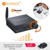 Neoteck 192KHz ดิจิตอลตัวแปลงแบบอะนาล็อกพร้อมเครื่องขยายเสียงหูฟังบลูทูธ V5.0 Receiver