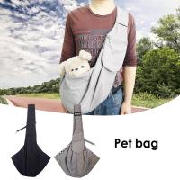 Pet Sling Carrier Hands Free Puppy Cross Body Bag Adjustable Dog Cat Shoulder Carry Tote Handbag With Collar Hook And Phone Pock