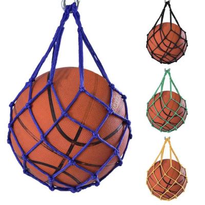 Soccer Ball Bag Colorful Hand-woven Soccer Mesh Carrier Holder 10KG Bearing Load Net Bag for Basketball Clubs Portable Foldable Ball Storage Carrier for Home Gyms cool