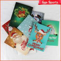 GGE SPORTS 8ชิ้นการ์ดเชิญรูปทรงพิเศษ8ชิ้นงานหัตถกรรมการ์ดทักทายจิตรกรรมภาพวาดเพชรคริสต์มาสแบบทำมือภาพวาดเพชรทำด้วยมือโปสการ์ดประดับเพชร5D สุขสันต์วันคริสต์มาส