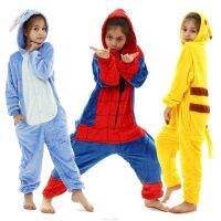 【Xiaobaide electronic】เด็ก Onesies ชายหญิงสำหรับ8 12Y หลวมชุดนอนเด็กเหมาะสมกับยูนิคอร์น Pijamas Kigurumi คลุมด้วยผ้าตลกเครื่องแต่งกายคอสเพลย์