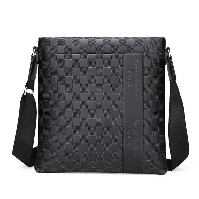 Hot Fashion Shoulder Messenger Bags Mens Casual Plaid Bag Business Briefcase Classical Shoulder Bag Free Shipping Mens Bag