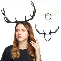 Halloween Hair Hoop Elk Headband Theme Party Performance Headdress Antlers Deer Horn Headband Halloween Hair Accessories LX9E