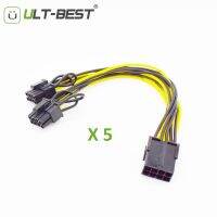 Ult-Best 5ชิ้น/ล็อต Pci-e Pcie 8P หญิงถึง2พอร์ต8pin คู่62P ตัวผู้เครื่องขุดแร่การ์ดวิดีโอกราฟิกส์สายไฟสายพ่วง