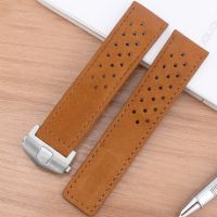 CARRERA Watch Band 20 22mm Real Calf Leather Suede Strap VINTAGE Replacement Wrist Watchbands Leather Watch Strap For Tag Heuer Straps
