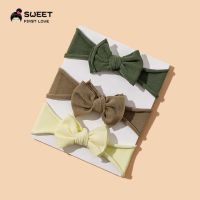 3Pcs/Set Bows Knotted Newborn Baby Girl Headbands Solid Color Soft Nylon Elastic Baby Headband Hair Accessories For Kids