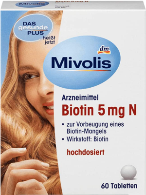 Exp.2024 วิตามินบำรุงผมและเล็บผิวจากเยอรมัน Biotin 5mg N Tabletten