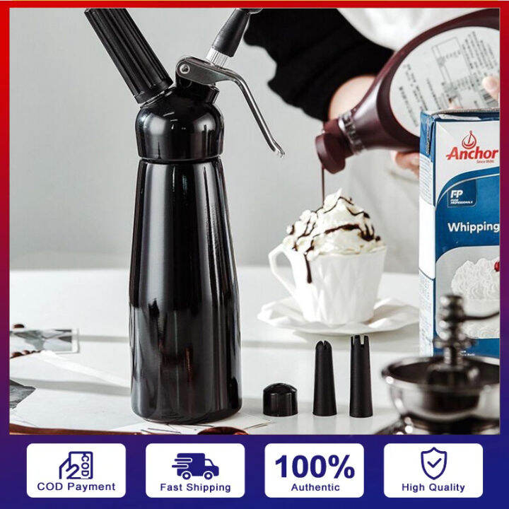 Whipped cream dispenser frother stainless steel whipped cream whipper
