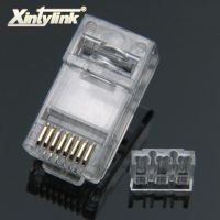 xintylink rj45 connector cat6 8p8c load bar holder ethernet cable rj 45 cat 6 plug terminals utp modular network jack 50pcs Cables