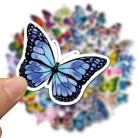 【cw】50 Zhang Cross-Border Hot Colorized Butterfly Graffiti Stickers Luggage Laptop Waterproof Stickers Wholesale