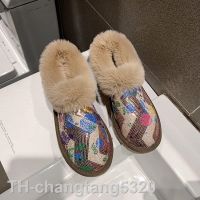 2023changtang5320 2023ยี่ห้อสุภาพสตรีรองเท้าฤดูหนาวรองเท้าข้อเท้าอุ่นสำหรับผู้หญิงหิมะรองเท้าสไตล์รอบToe SlipบนหญิงFlockการพิมพ์snow Boot