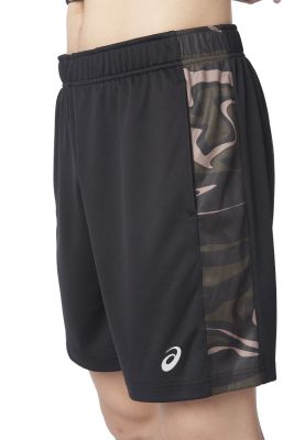 ASICS :  TRAINING SHORT MEN TRAINING กางเกง ผู้ชาย กางเกง กางเกงขาสั้น ของแท้  PERFORMANCE BLACK/OLIVE CANVAS