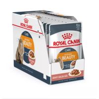 ส่งฟรีทุกชิ้นทั่วไทย  Royal Canin Intense Beauty Pouch Gravy อาหารชนิดเปียก แบบซอง สำหรับแมวโตอายุ 1 ปี ขึ้นไป 85g (12 ซอง)