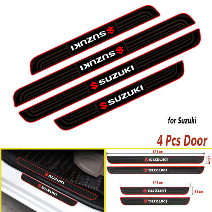 Car Threshold Protection Strips Door Sill Protector Sticker Black Scuff