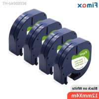 ∋✜✎ 4/10PCS 91200 Compatible for DYMO LetraTag Label Tape 91220 91330 59421 Black on White 12mmx4m Paper for DYMO Label Printer