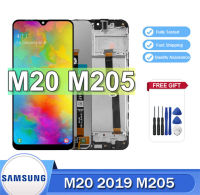 จอ Lcd สำหรับ Samsung Galaxy M20ของแท้6.3 M20 2019 SM-M205 M205F M205G/DS ชิ้นส่วนจอสัมผัสแอลซีดีของเครื่องแปลงดิจิทัลแทนที่