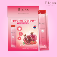 Bloss Jeli Bright Booster 25g. 14 pcs. (บลอสส์ เจลิ ไบร์ท บูสเตอร์ 25 กรัม x 14 ซอง จำนวน 1 กล่อง) เจลี่สีแดงผิวกระจ่างใส