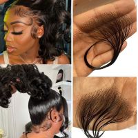 Anemone 4pcs Soft Baby Hair Edges for Black Women Lace Edges Hair Extensions Handmade Real Human Hair Bangs for Natural Pieces