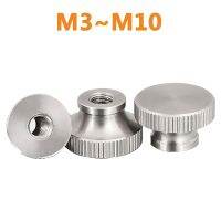 M3 M4 M5 M6 M8 M10 304 Stainless Steel Hand Nut High Head Knurled Thumb Through Hole Blind Hole Nut Advertising Decorative Nail