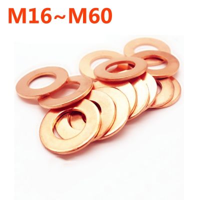 M16 M18 M20 M22 M24 M30 to M48M50 M60 Washer Copper Sealing Solid Gasket Washer Sump Plug Oil For Boat Crush Flat Seal Ring Tool Nails  Screws Fastene