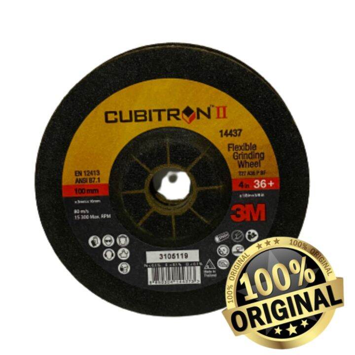 【READY STOCK】 ♔3M CUBITRON GRINDING DISC Grit no. 36 x 4 Lazada PH