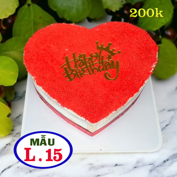 Bánh gato sinh nhật hình tim đỏ đẹp tặng người yêu