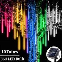 30/50cm 10Tubes Meteor Shower Rain Led Fairy String Lights Street Garlands Christmas Tree Decorations for Outdoor New Year Decor