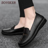 SOVIKER Womens Shoes Boat Shoes High Quality Four Seasons Comfortable PU Leather Wear-resistant Non-slip Sole Casual Lazy Shoes Loafers